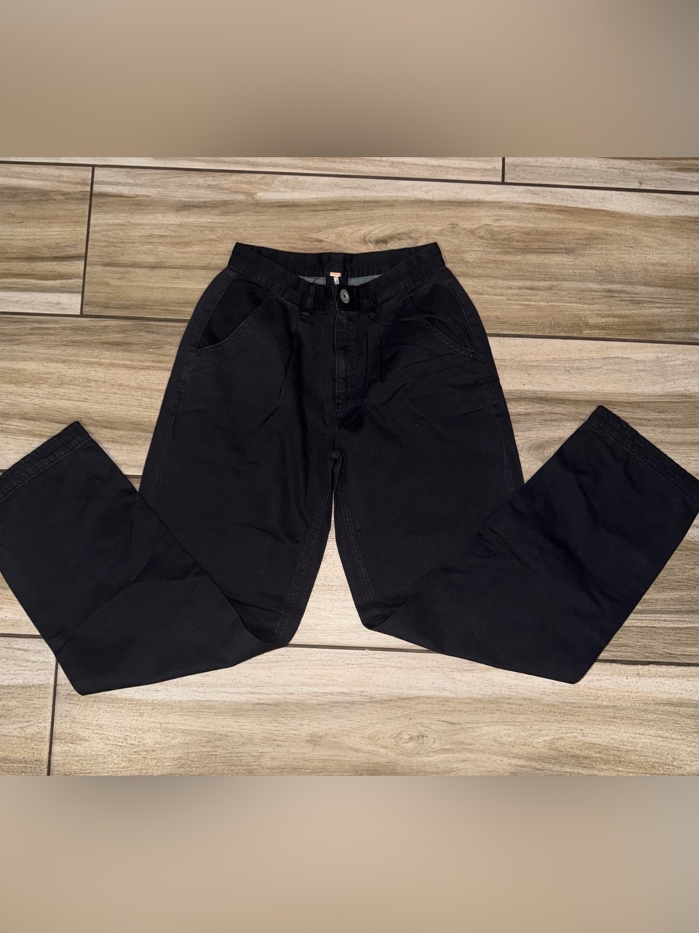 Free People Men's Black Chinos - Straight Leg